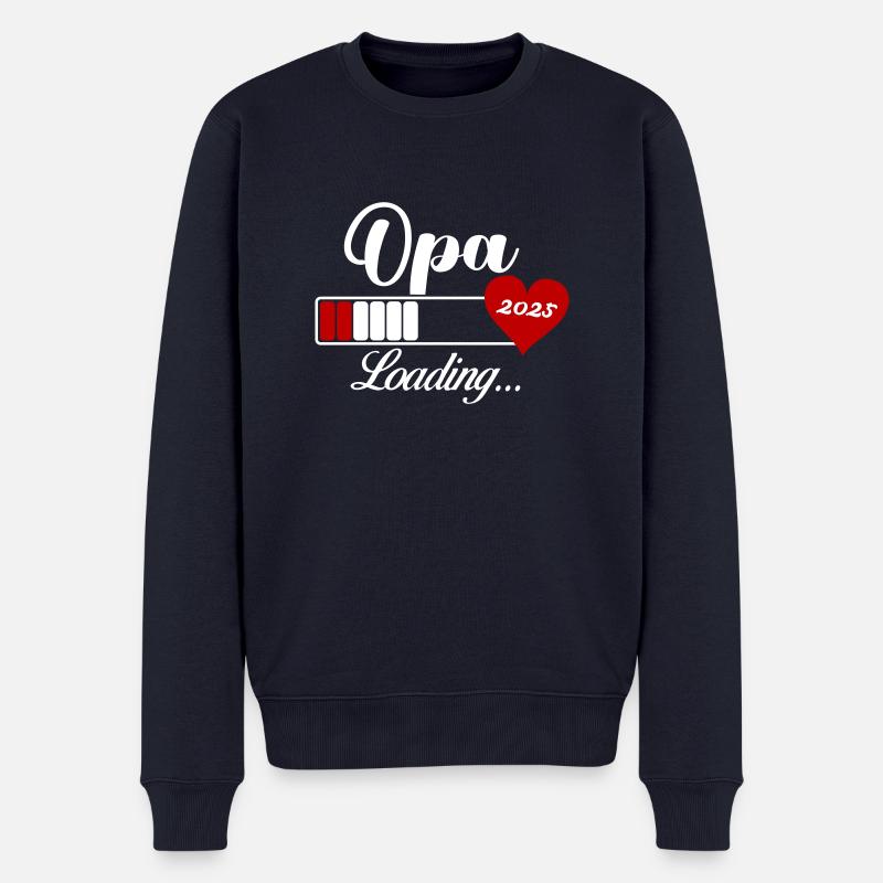 opa loading 2025 - Männer Premium Bio Pullover - Navy