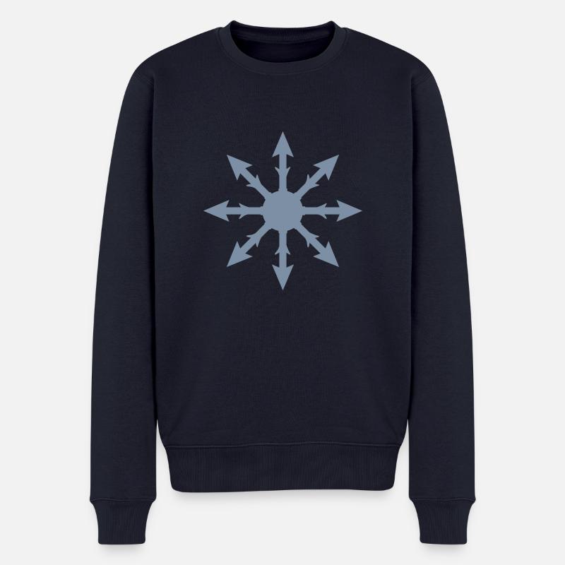 chaos symbol - Männer Premium Bio Pullover - Navy