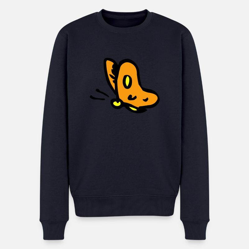Schmetterling - Männer Premium Bio Pullover - Navy