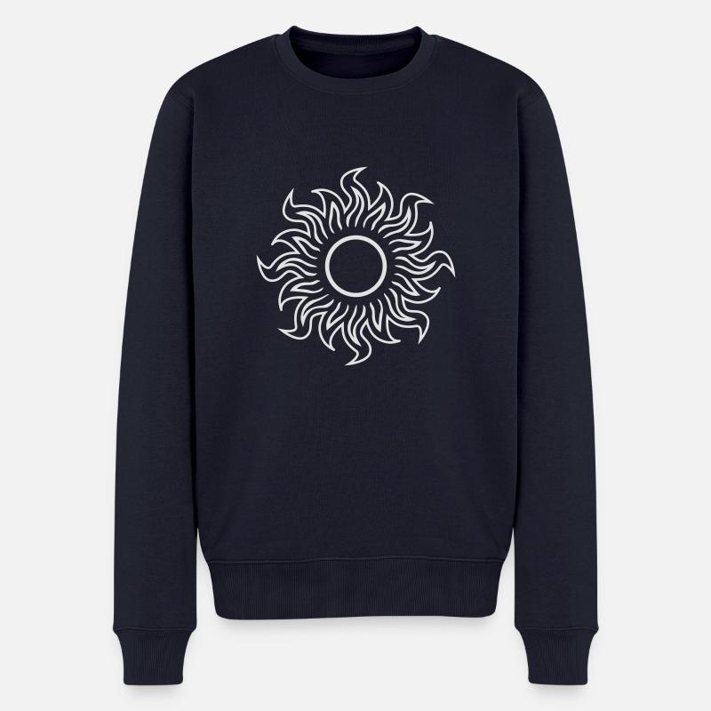 black hole sun (dark) - Schwarze Sonne - Männer Premium Bio Pullover - Navy