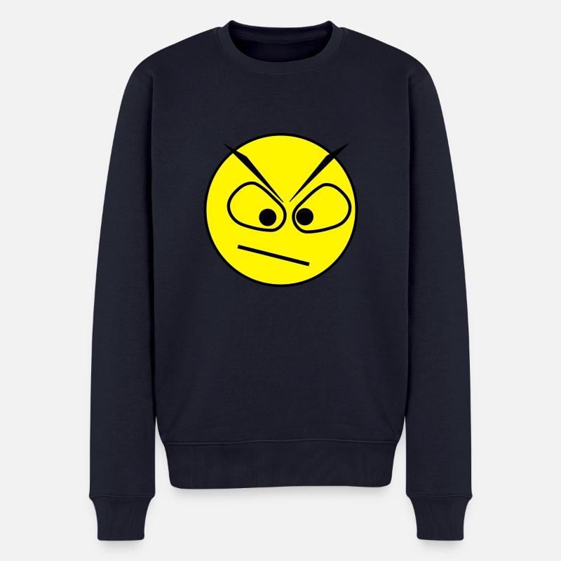 angry view - Männer Premium Bio Pullover - Navy