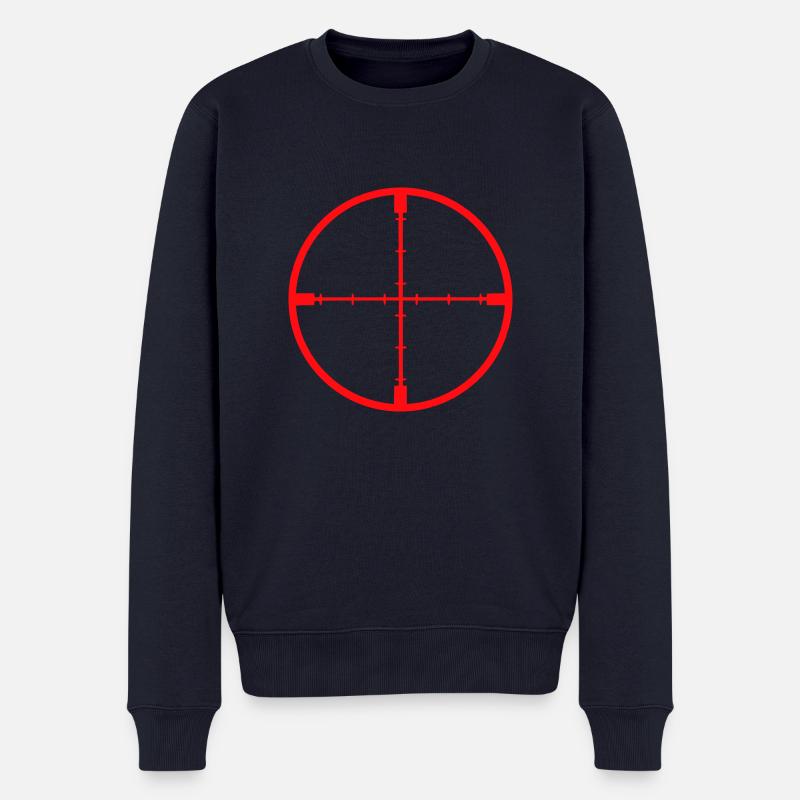 Zielscheibe - Männer Premium Bio Pullover - Navy