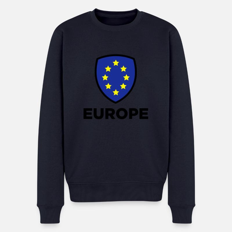 Die Unionsflagge von Europa - Männer Premium Bio Pullover - Navy