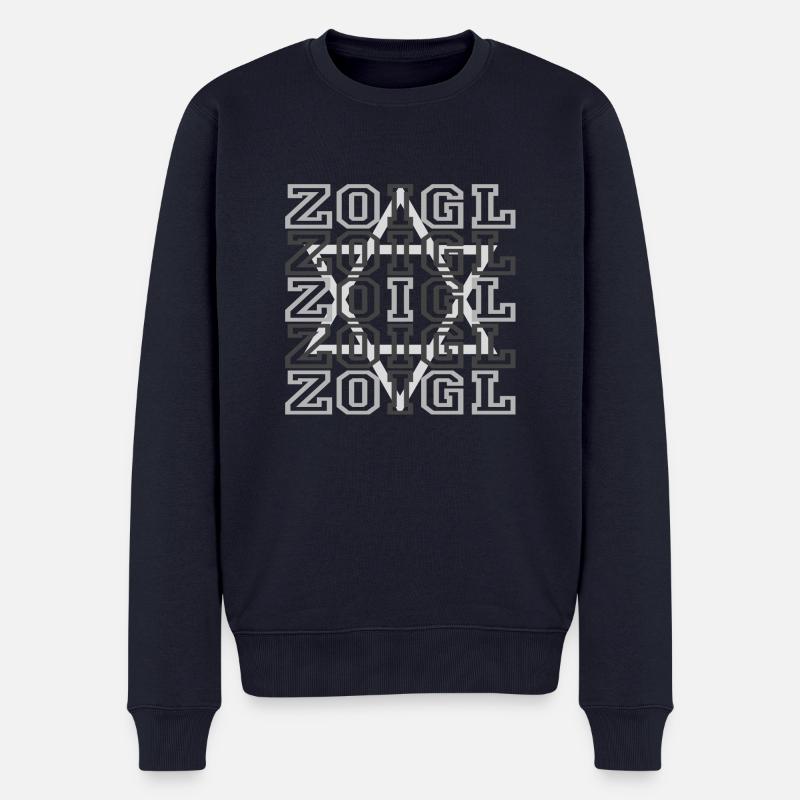 Zoigl Matrix - Männer Premium Bio Pullover - Navy