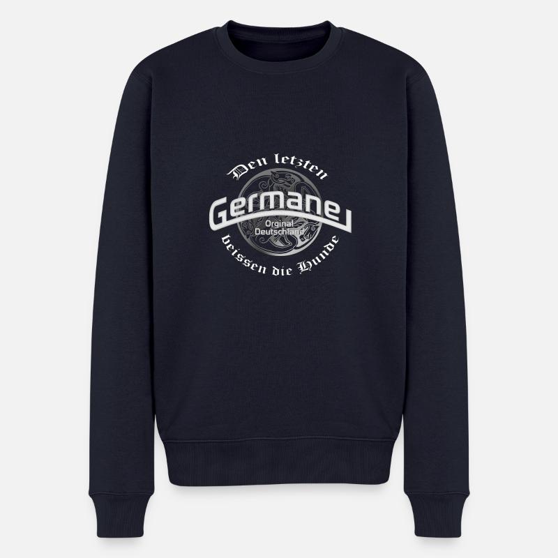Germane Den letzten - Männer Premium Bio Pullover - Navy