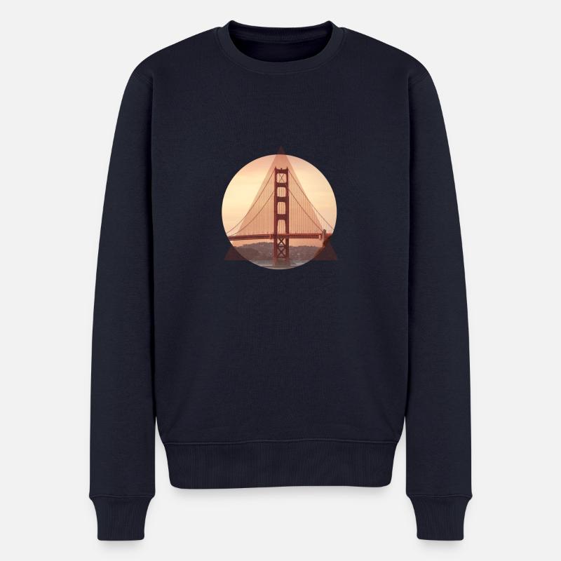 Golden Gate Bridge - Männer Premium Bio Pullover - Navy