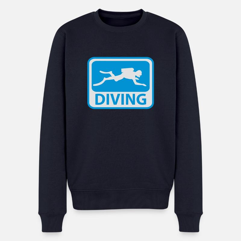 Diving - Männer Premium Bio Pullover - Navy