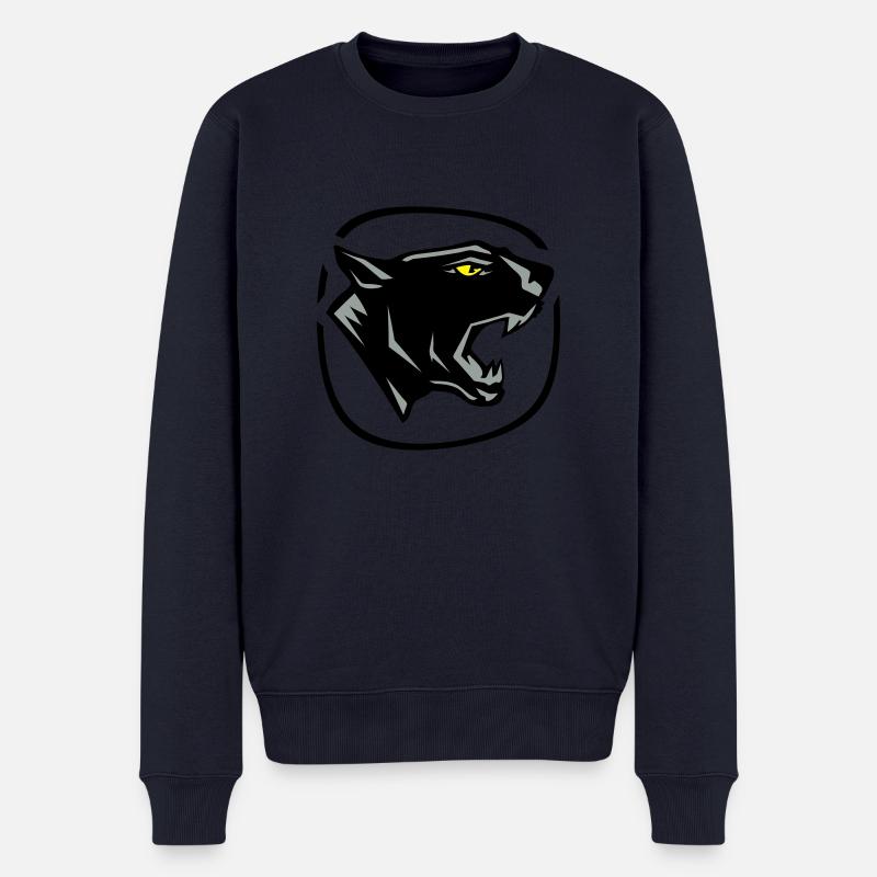 panthère_3 - Männer Premium Bio Pullover - Navy
