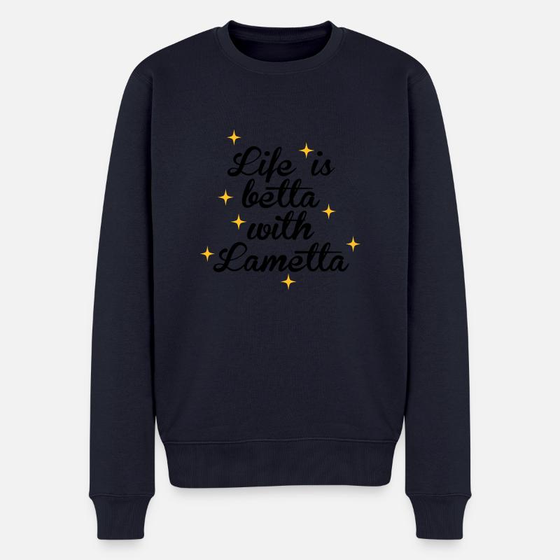 Lametta - Männer Premium Bio Pullover - Navy
