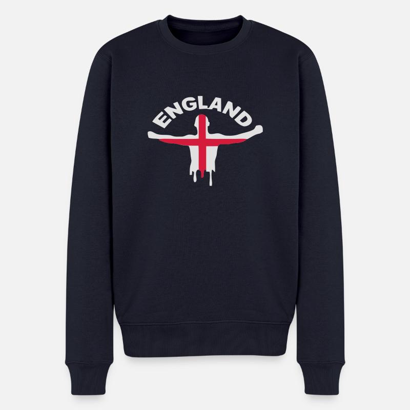 England St George's Cross - Männer Premium Bio Pullover - Navy