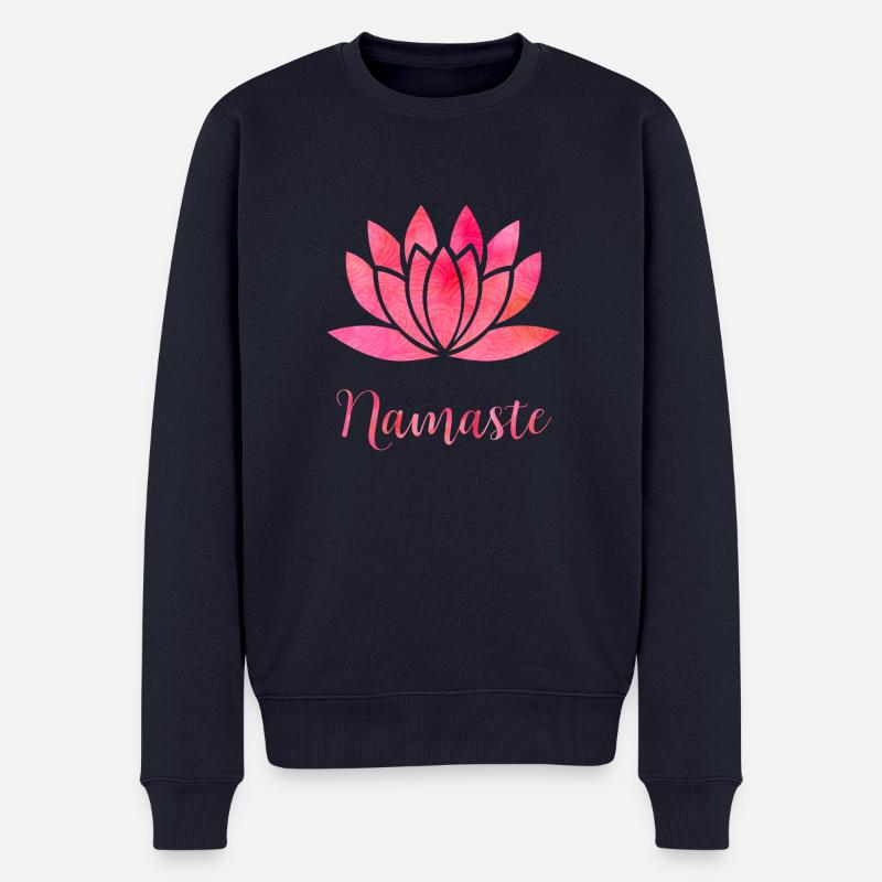 Namaste - Männer Premium Bio Pullover - Navy