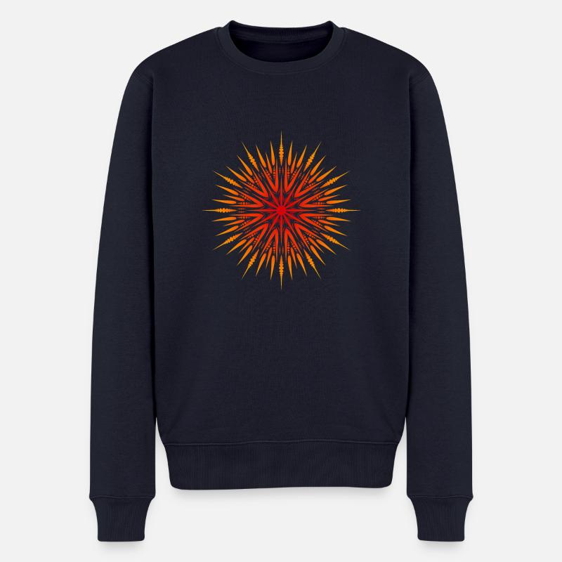 Mandala 6 - Männer Premium Bio Pullover - Navy