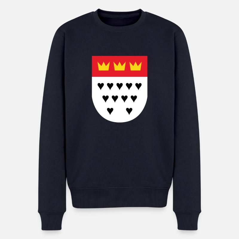 Herzwappen - Männer Premium Bio Pullover - Navy