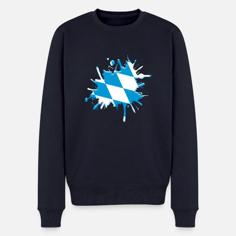 Bavarian Splash - Männer Premium Bio Pullover - Navy