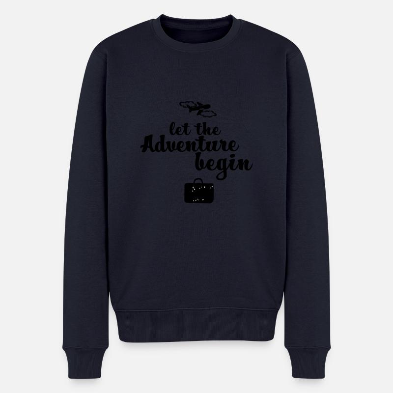 Let the Adventure begin - Männer Premium Bio Pullover - Navy