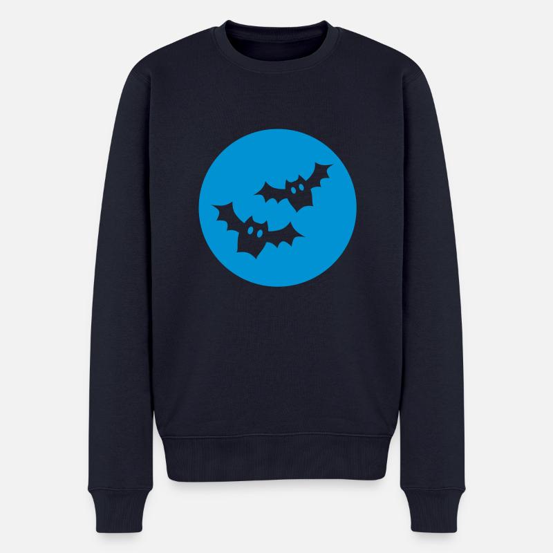 Fledermäuse - Männer Premium Bio Pullover - Navy