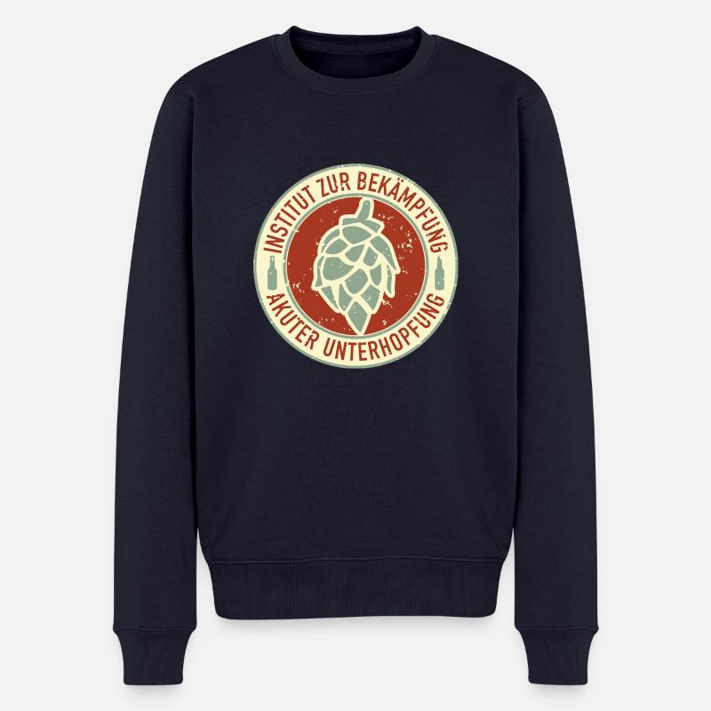 Institut Unterhopfung Geschenk - Männer Premium Bio Pullover - Navy