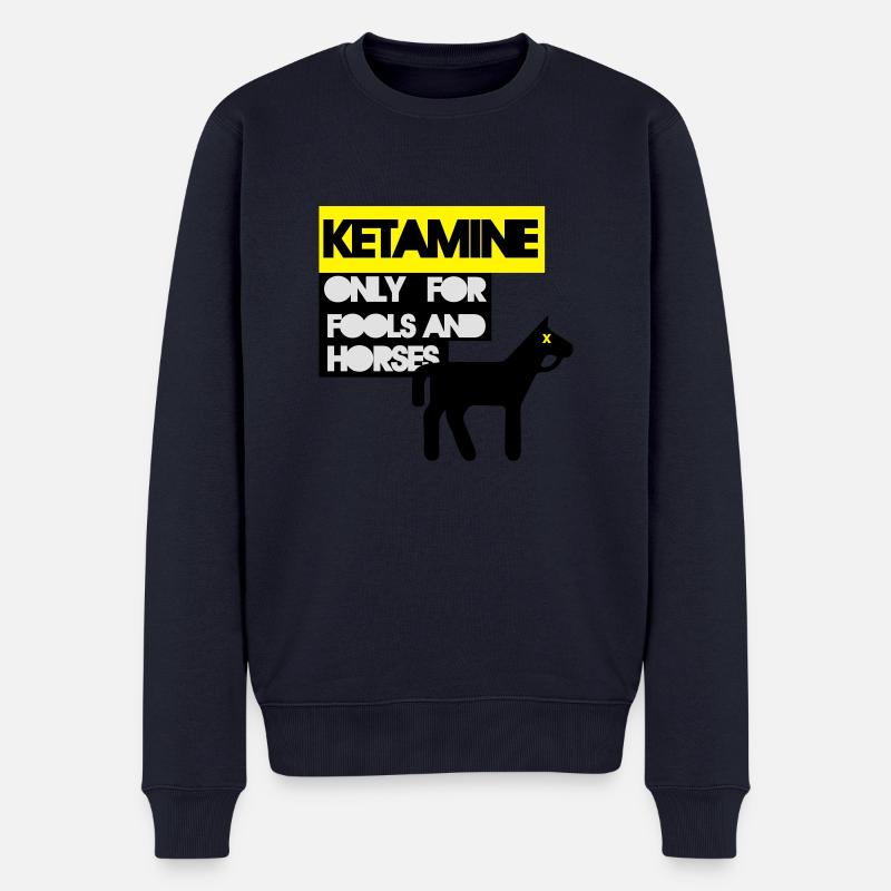 KETAMIN - Männer Premium Bio Pullover - Navy