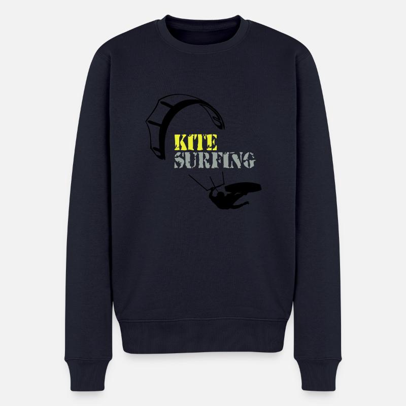 Kitesurfing - Männer Premium Bio Pullover - Navy