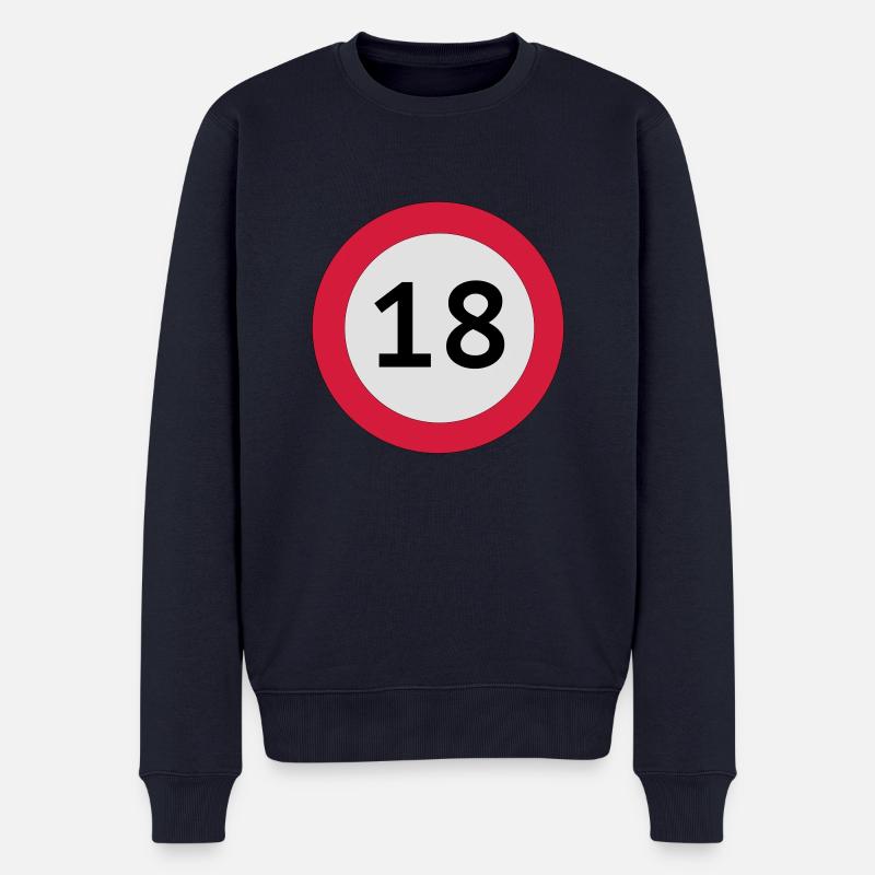 18 geburtstag 18er geburtstag 18.geburtsttag - Männer Premium Bio Pullover - Navy