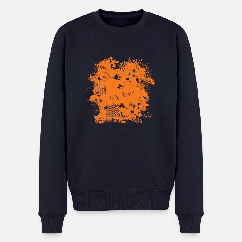 Vector background de - Männer Premium Bio Pullover - Navy