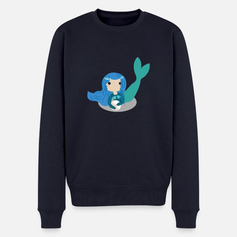 Perle de coquille de sirène - Pull Premium bio Homme - bleu marine