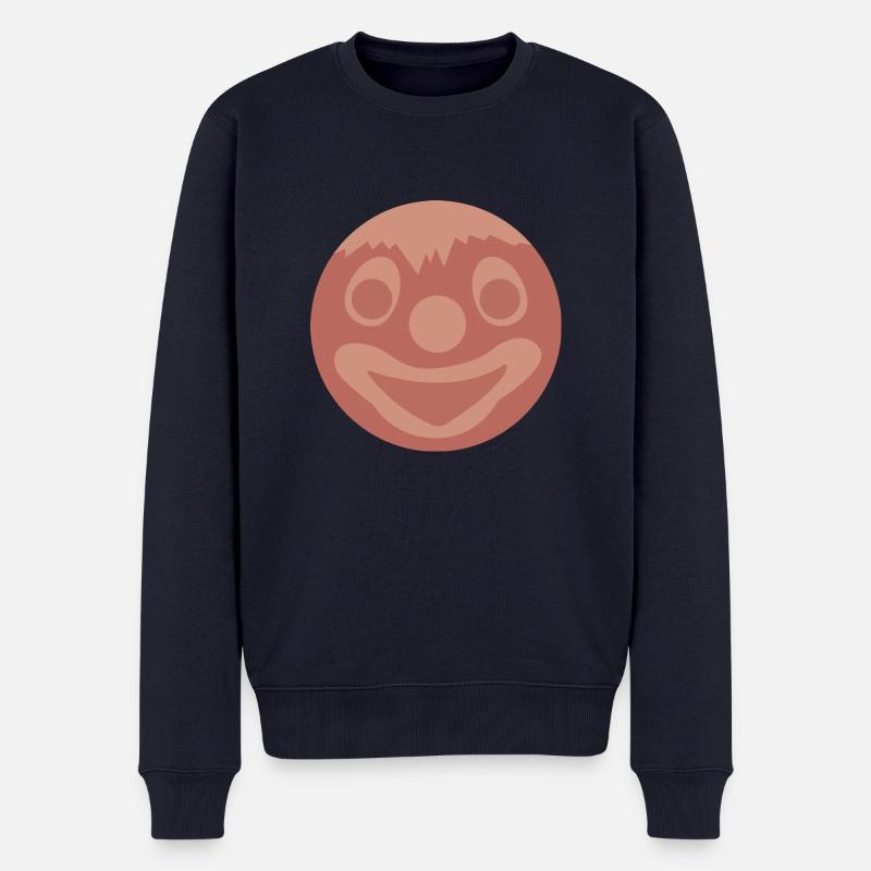 Gesichtswurst Shirt - Männer Premium Bio Pullover - Navy