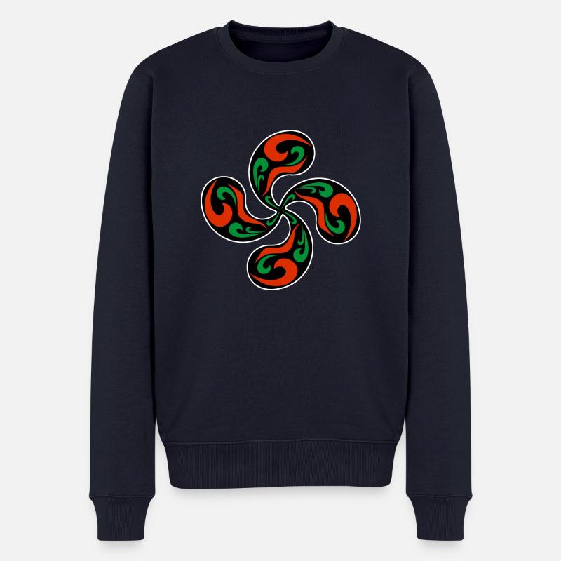 Croix Basque - Pull Premium bio Homme - bleu marine