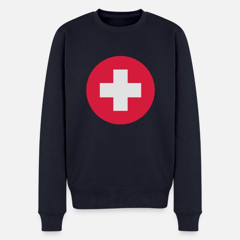 swiss_rp2 - Männer Premium Bio Pullover - Navy
