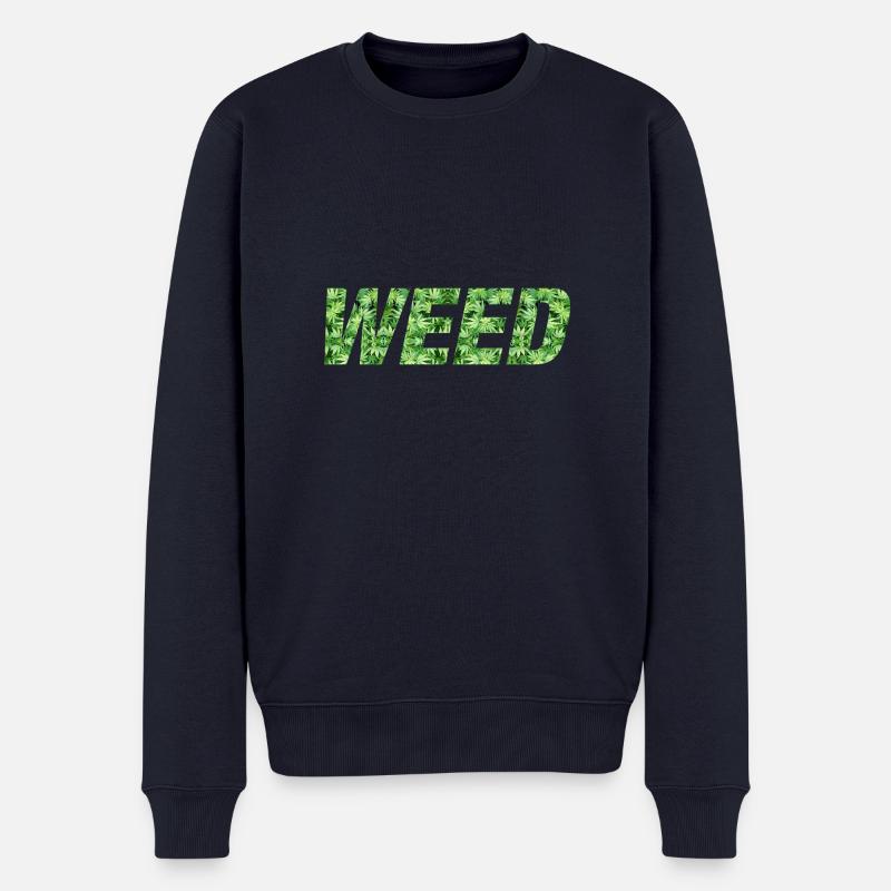 WEED - Männer Premium Bio Pullover - Navy