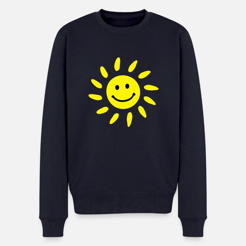 sonne__f2 - Männer Premium Bio Pullover - Navy