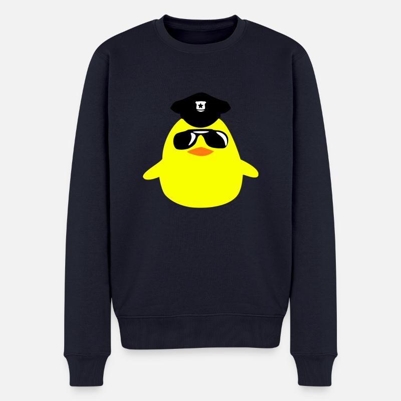 cool cop chick - Männer Premium Bio Pullover - Navy