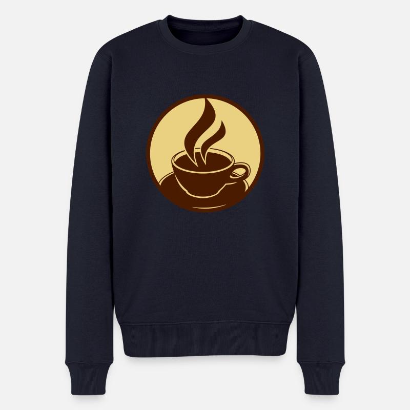 Coffee Cup Logo - Männer Premium Bio Pullover - Navy