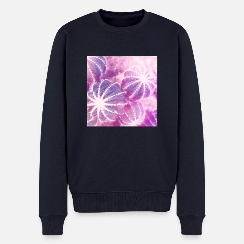 Minimalisme aquarelle de cactus d'été - Pull Premium bio Homme - bleu marine