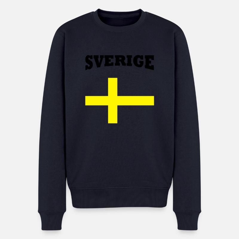 Sverige - Männer Premium Bio Pullover - Navy