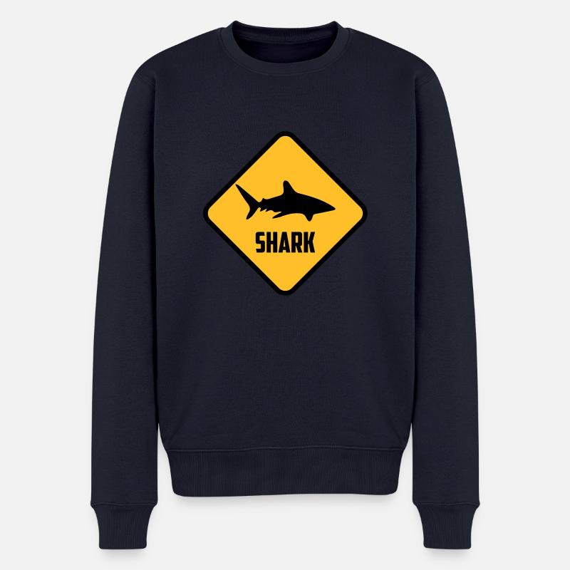 Shark - Männer Premium Bio Pullover - Navy