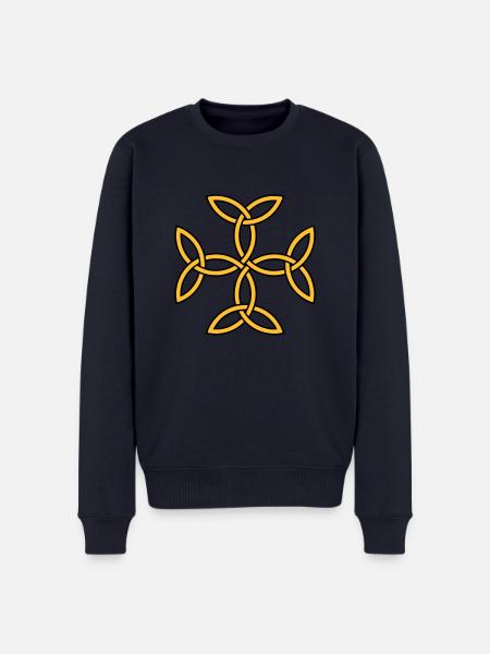 endless knot celtic cross tribal tattoo - Men's Premium Organic Jumper - navy