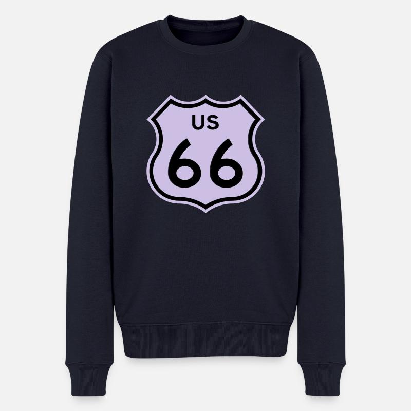 Route66 - Männer Premium Bio Pullover - Navy