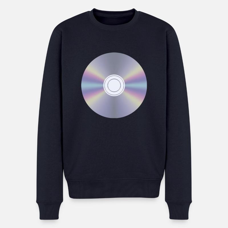 retro cd - Männer Premium Bio Pullover - Navy