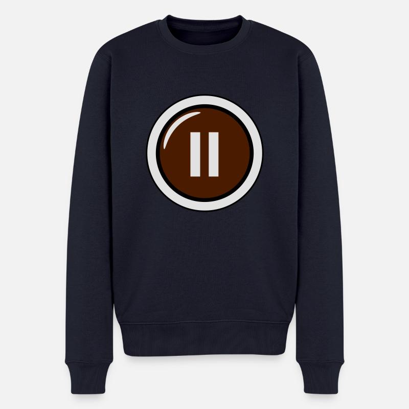 schalter pause - Männer Premium Bio Pullover - Navy