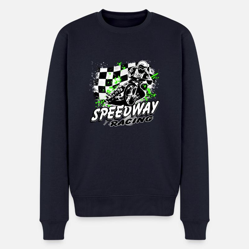 Speedway Racing - Männer Premium Bio Pullover - Navy