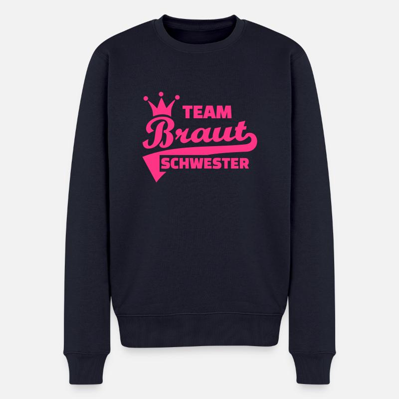 Team Braut - Männer Premium Bio Pullover - Navy