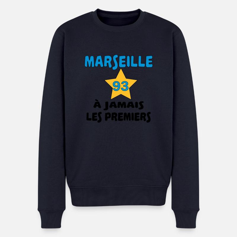 Marseille à jamais les premiers - Pull Premium bio Homme - bleu marine