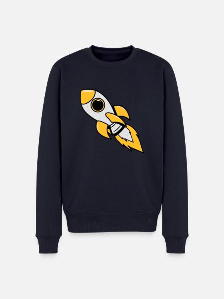 rocket space travel flying - Men's Premium Organic Jumper - navy