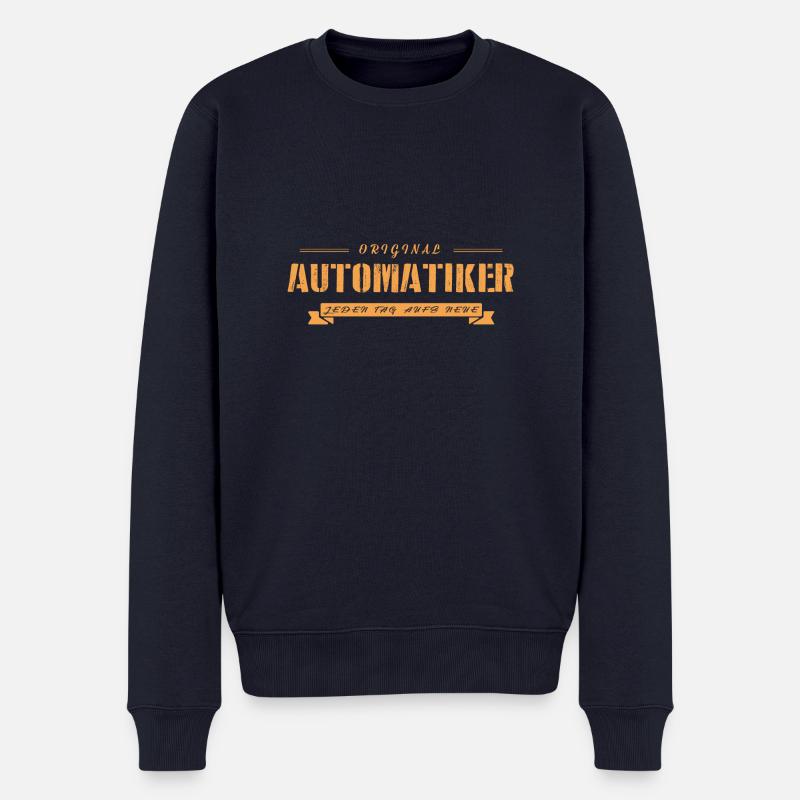 Der echte Automatiker - Männer Premium Bio Pullover - Navy