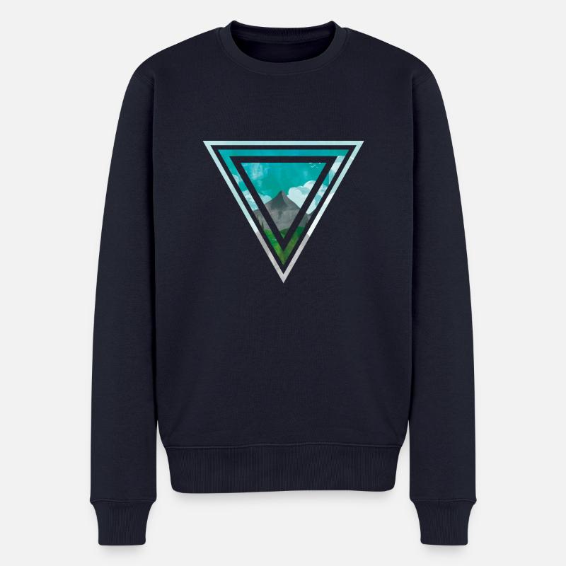 mountains triangle - Männer Premium Bio Pullover - Navy