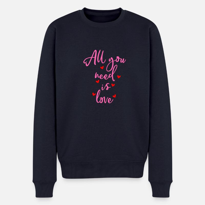 Bonne idée cadeau Saint Valentin - Pull Premium bio Homme - bleu marine