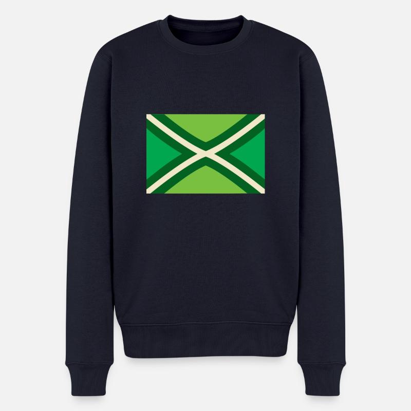 Achterhoek Flagge - Männer Premium Bio Pullover - Navy