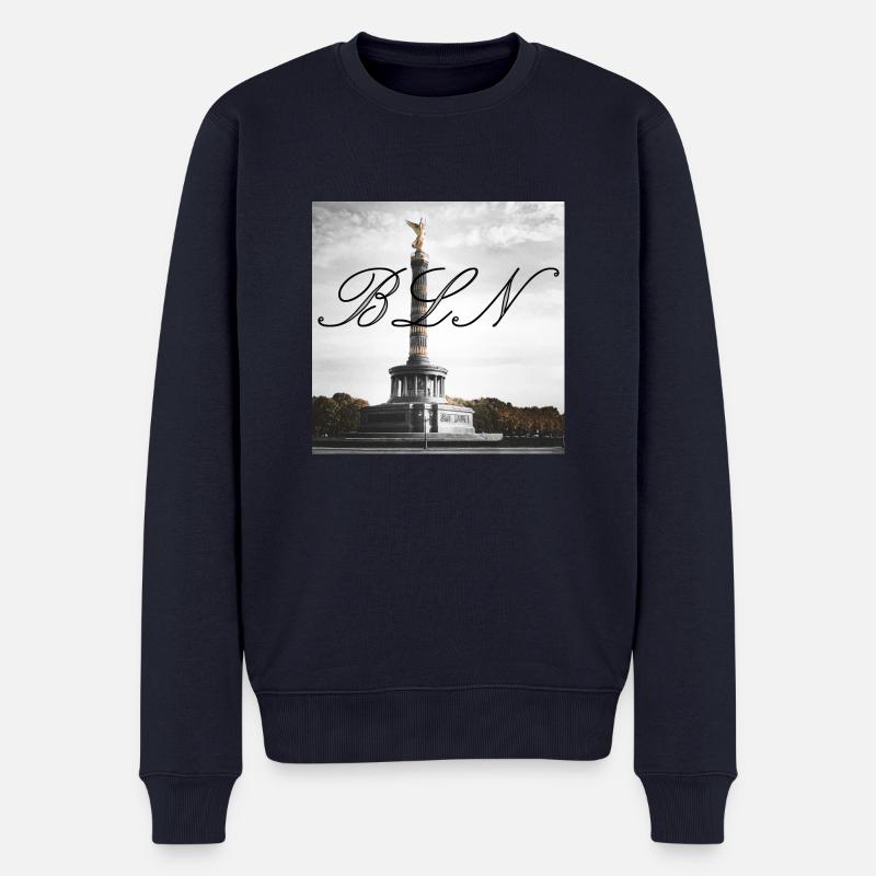 berlin berlin - Pull Premium bio Homme - bleu marine