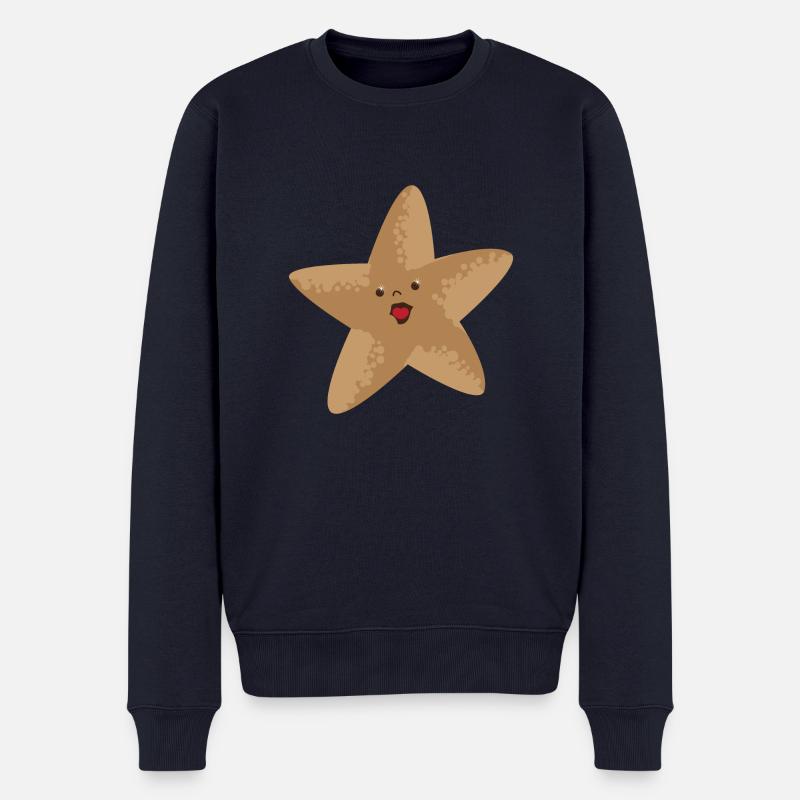 Starfish - Étoiles de mer - Pull Premium bio Homme - bleu marine